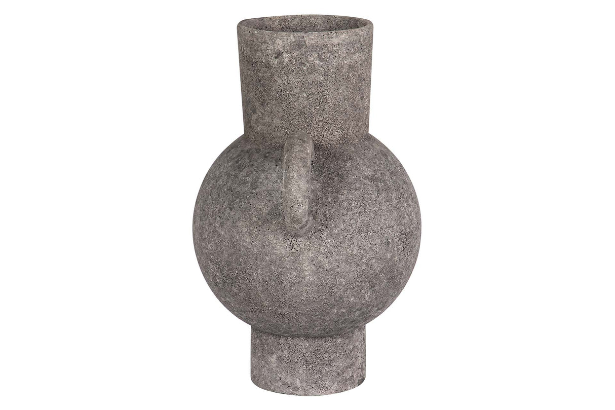 Vase en céramique noire 22x16x26 cm