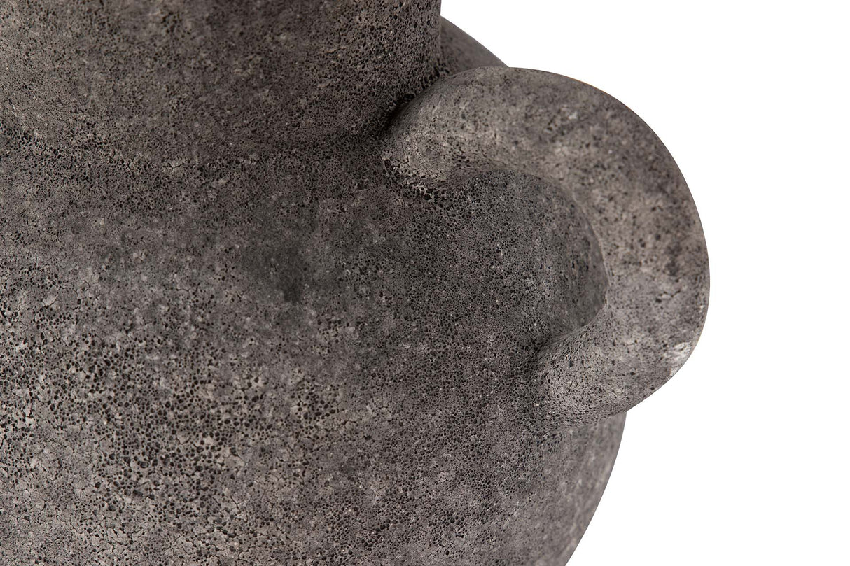 Vase en céramique noire 22x16x26 cm