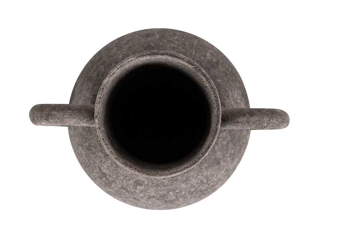 Vase en céramique noire 22x16x26 cm