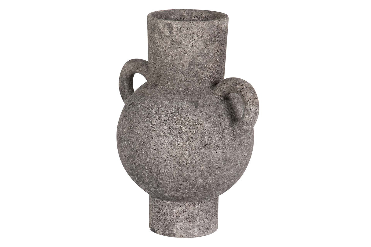 Vase en céramique noire 22x16x26 cm