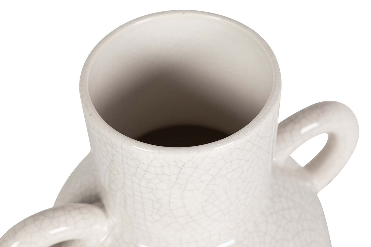 Weiße Keramikvase 22x16x26 cm