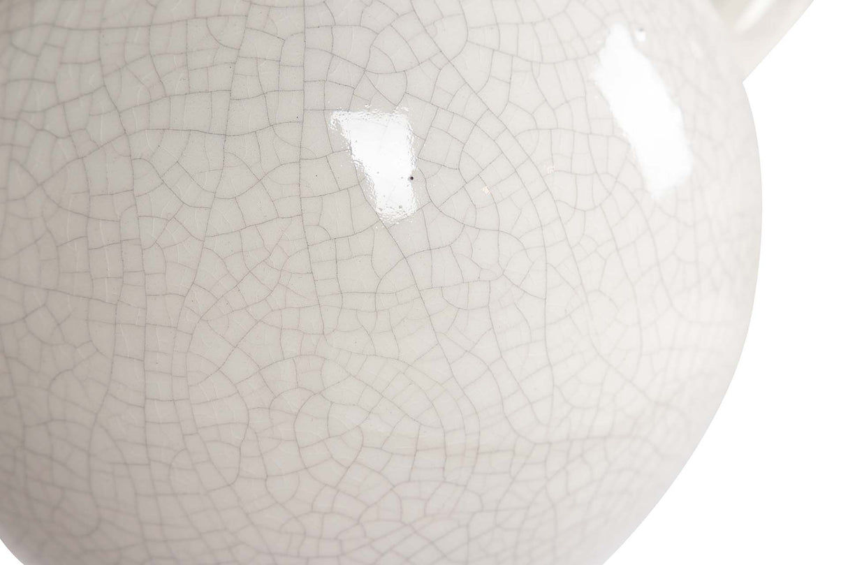 Weiße Keramikvase 22x16x26 cm