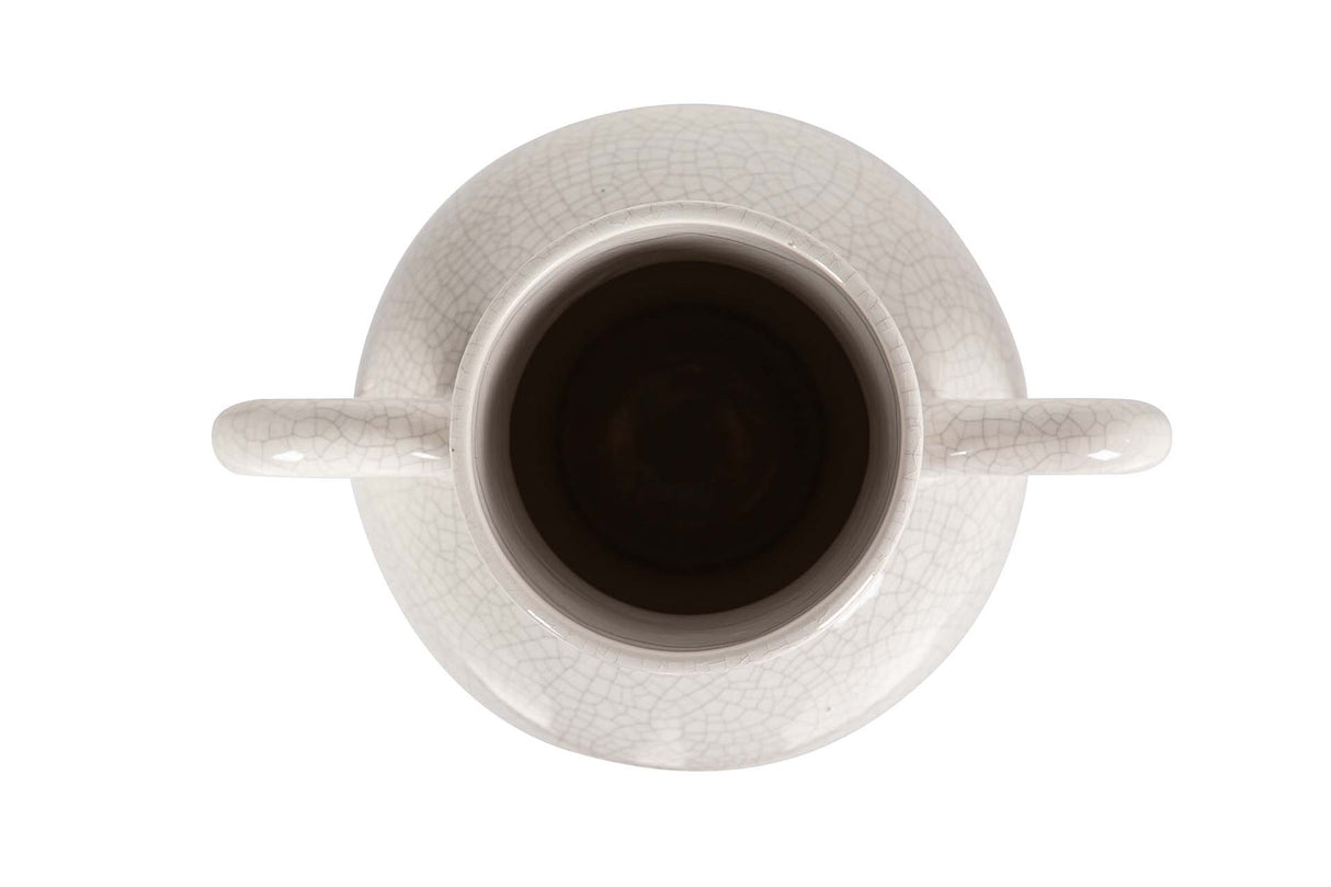 Weiße Keramikvase 22x16x26 cm