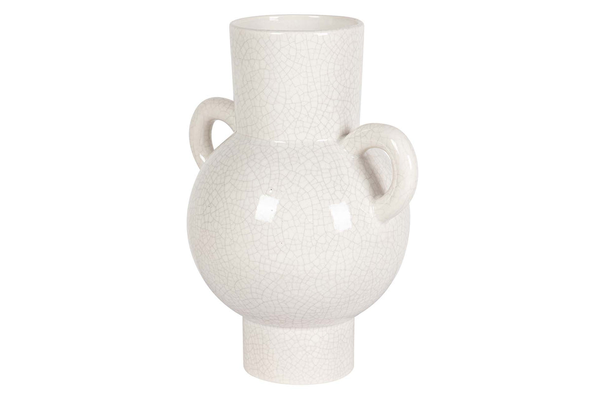 Weiße Keramikvase 22x16x26 cm