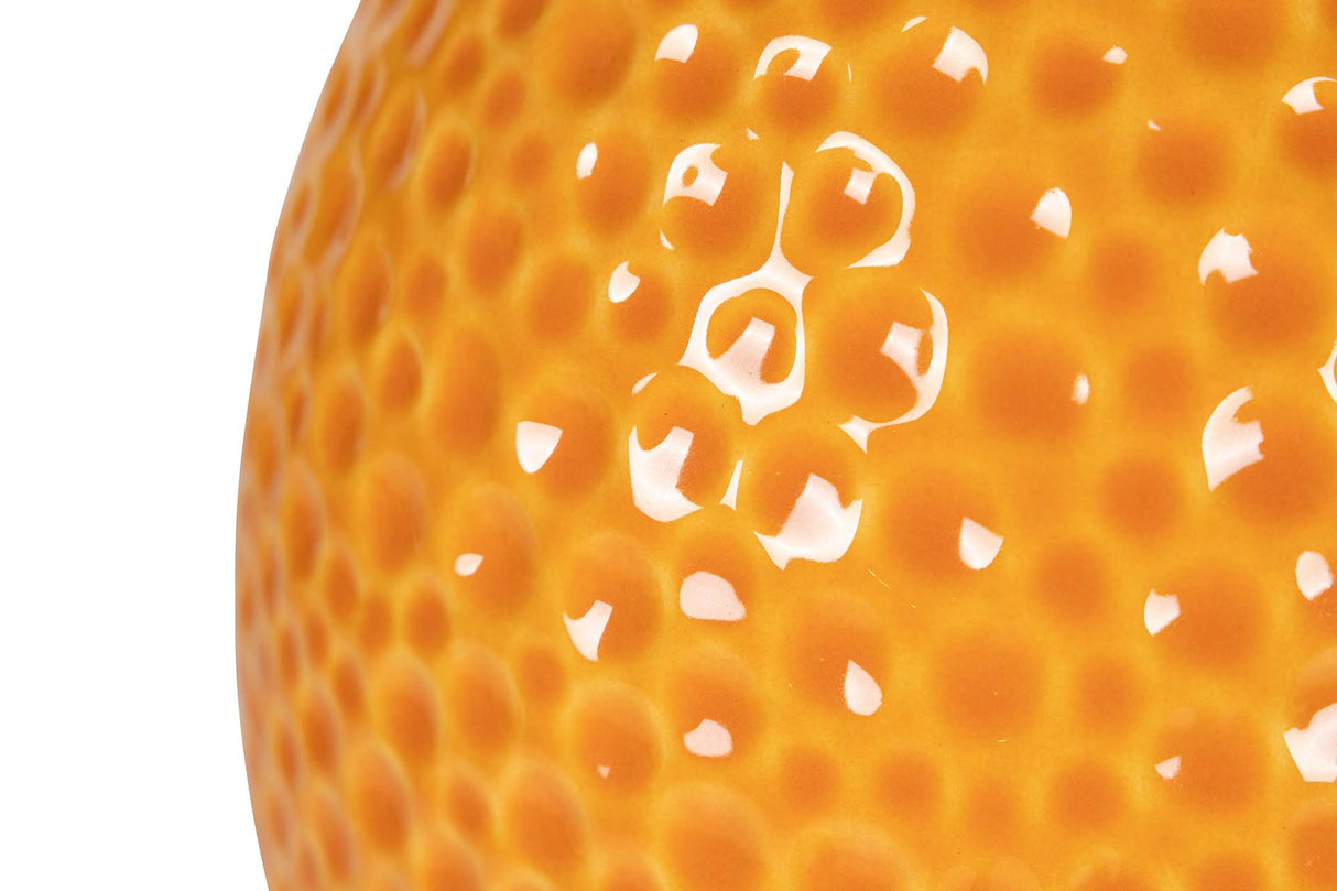 Orangefarbene Keramikvase 21x21x35 cm