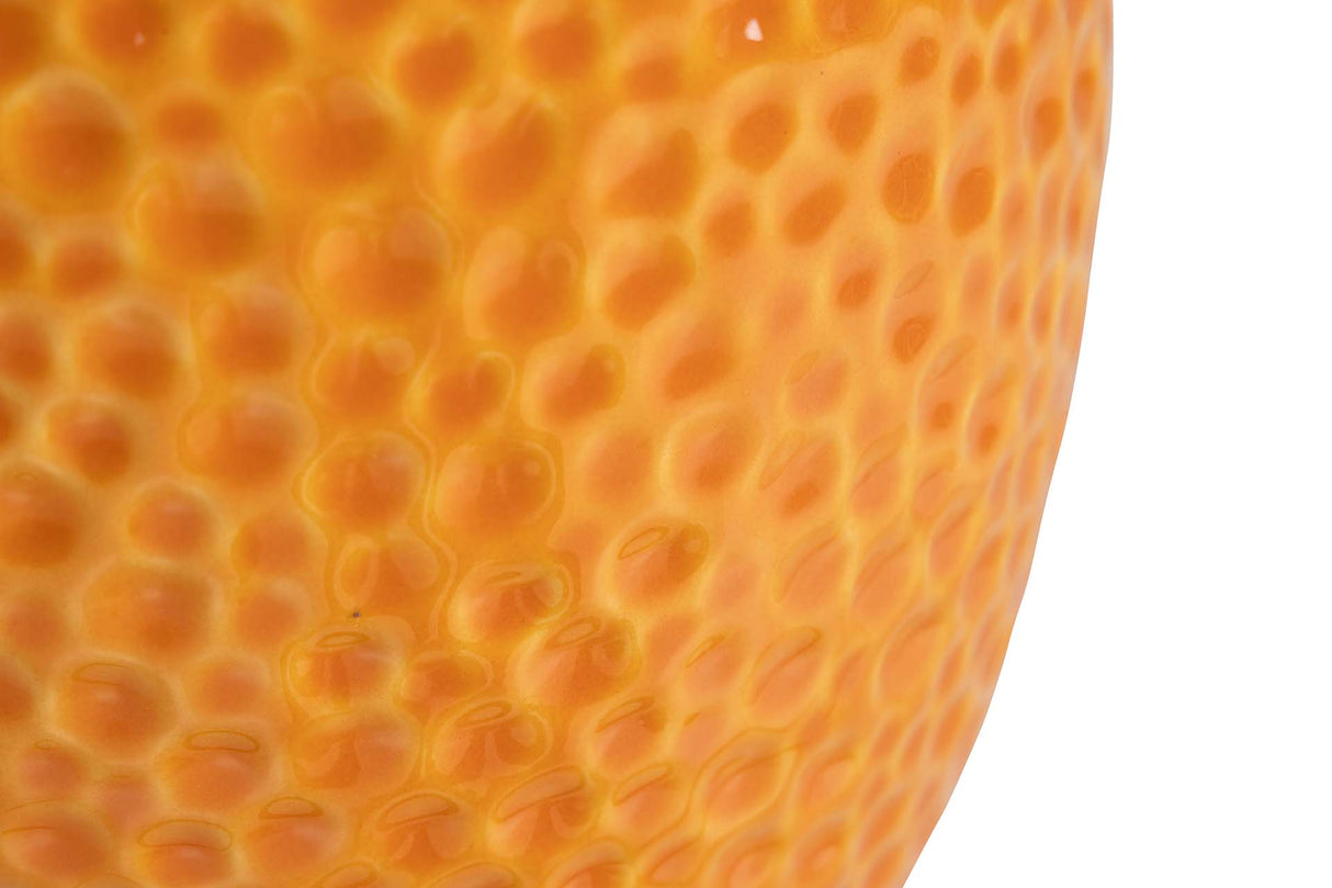 Orangefarbene Keramikvase 21x21x35 cm