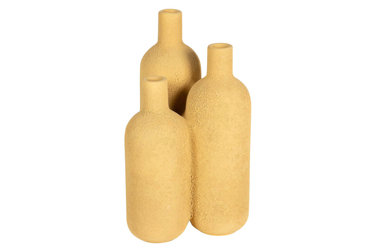 Gelbe Keramikvase 16x16x29 cm