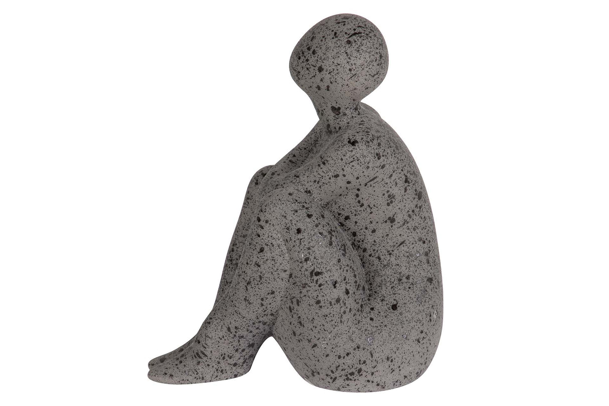 Femme en céramique noire Figure 24x15x29 cm