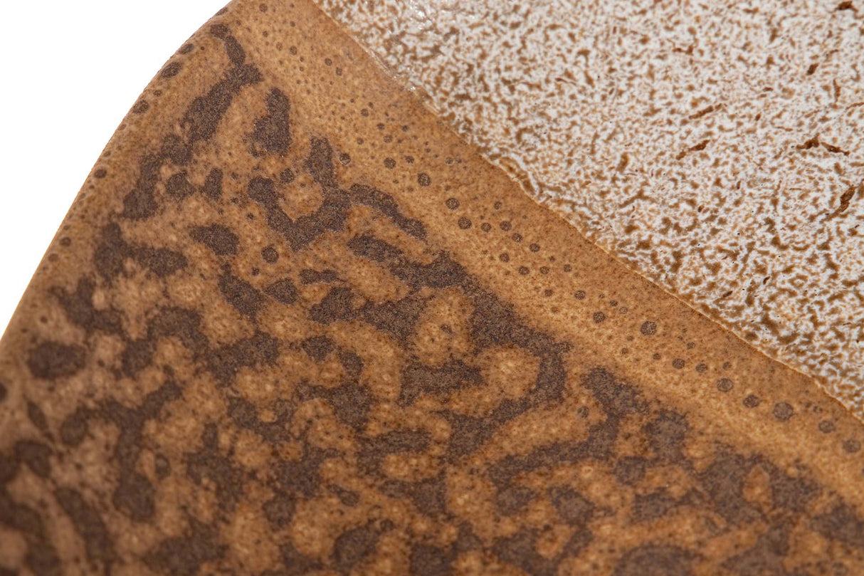 CENTRO DE MESA CERAMICA BEIGE  20x20x4 CM