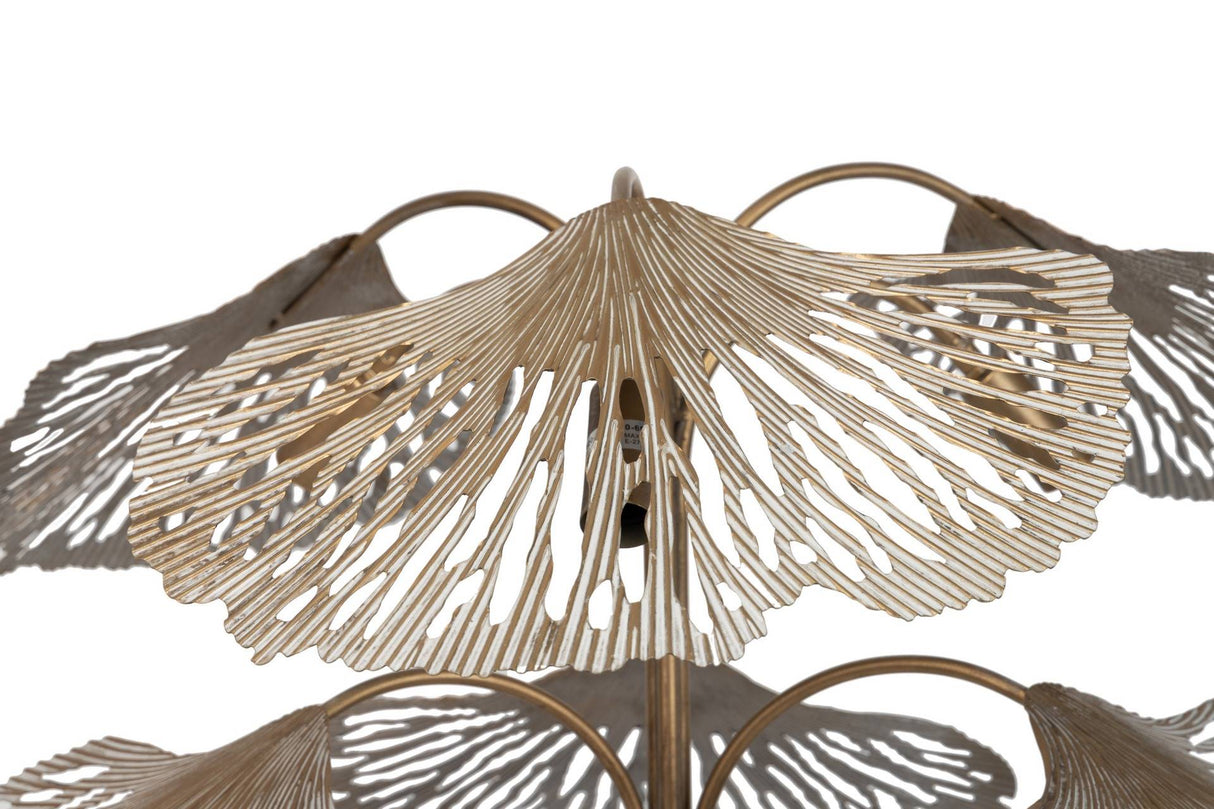 LAMPARA SUELO METAL DORADA 88x88x166 CM