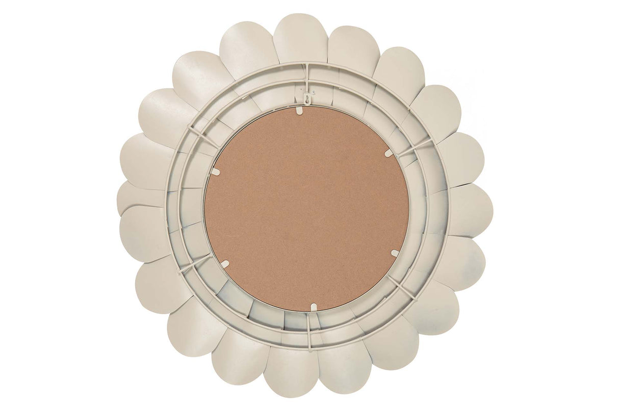 ESPEJO METAL REDONDO BEIGE 86x7x86 CM