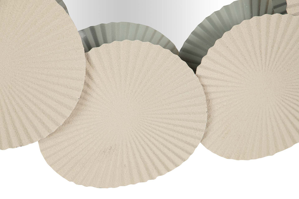 ESPEJO METAL REDONDO BEIGE 61x4x61 CM