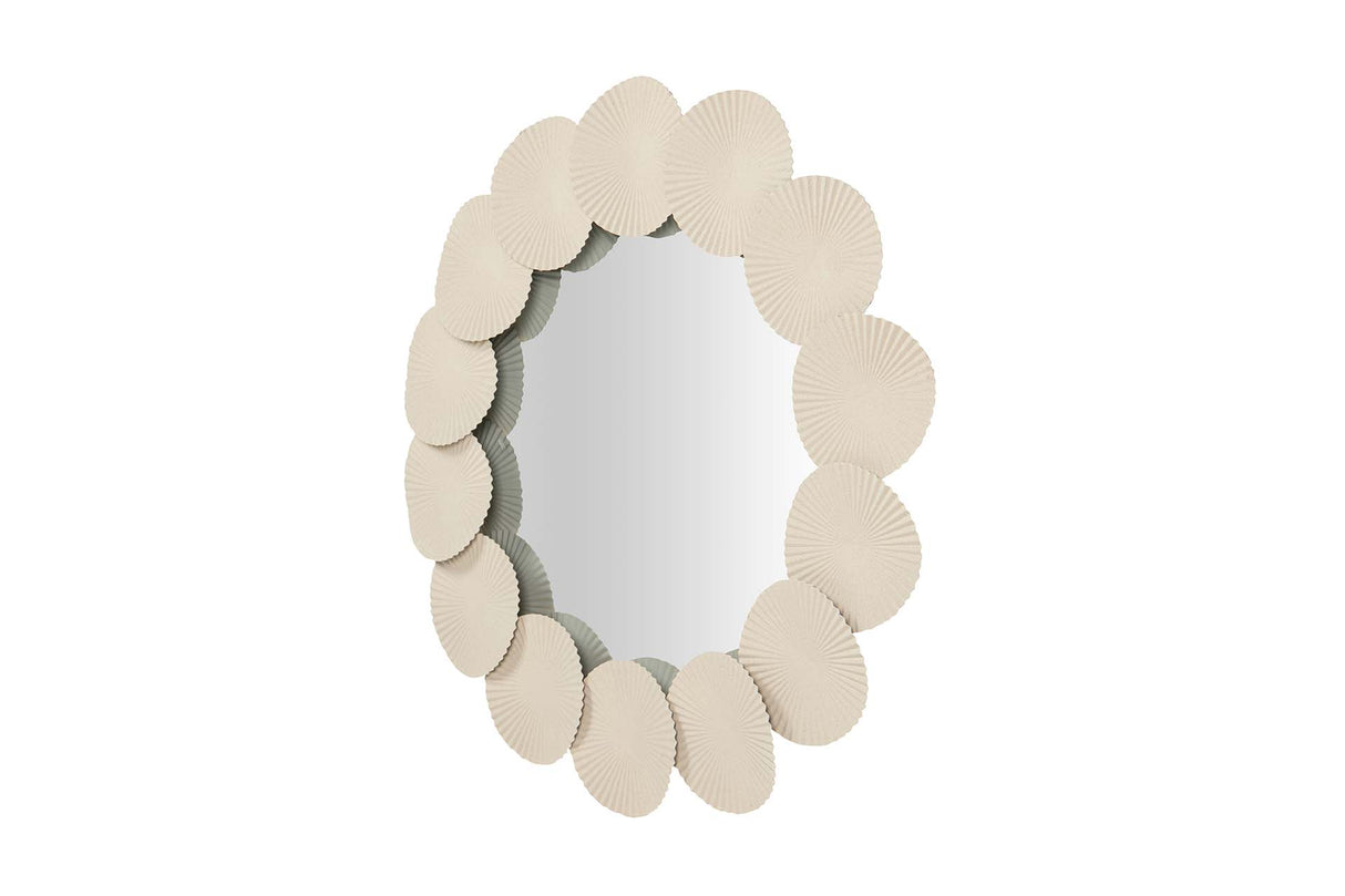 ESPEJO METAL REDONDO BEIGE 75x4x75 CM