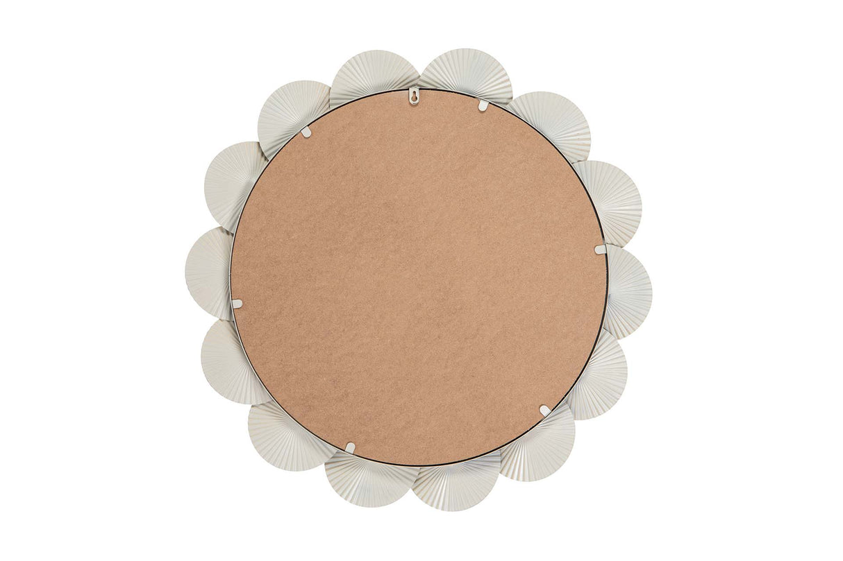 ESPEJO METAL REDONDO BEIGE 75x4x75 CM