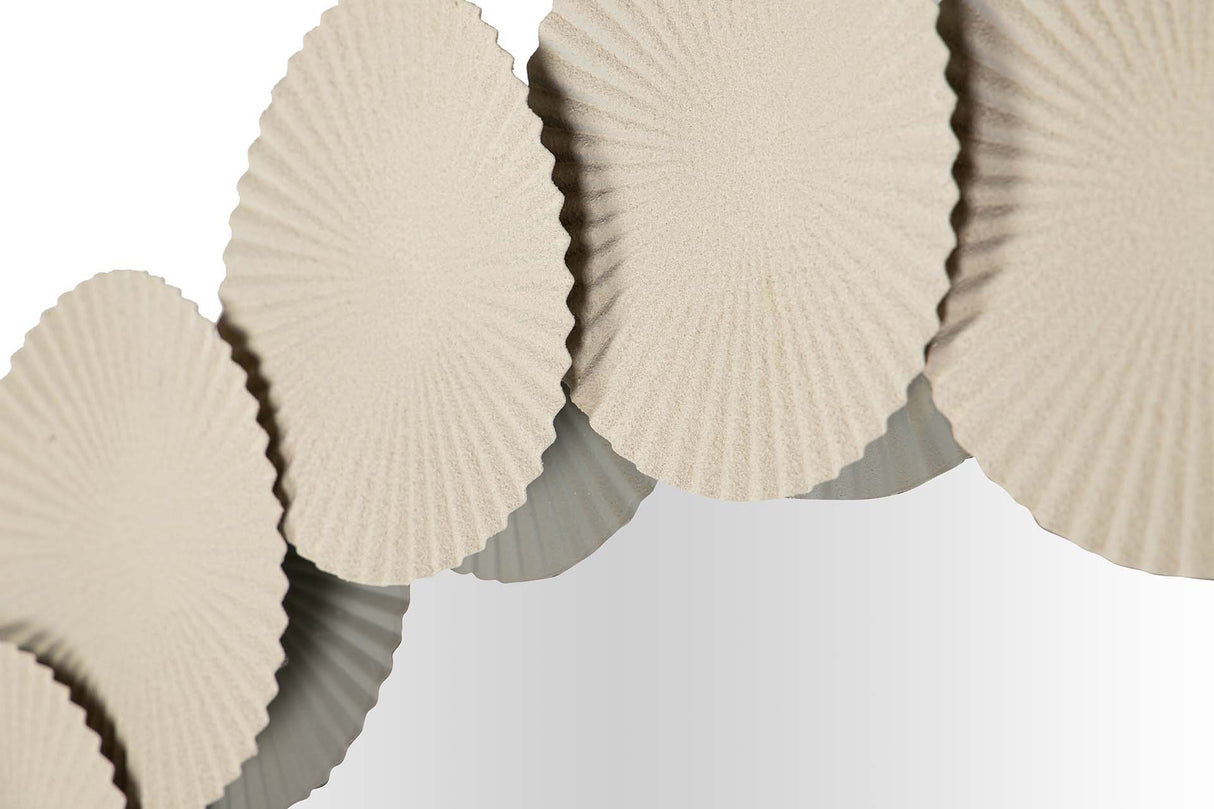 ESPEJO METAL REDONDO BEIGE 90x6x90 CM