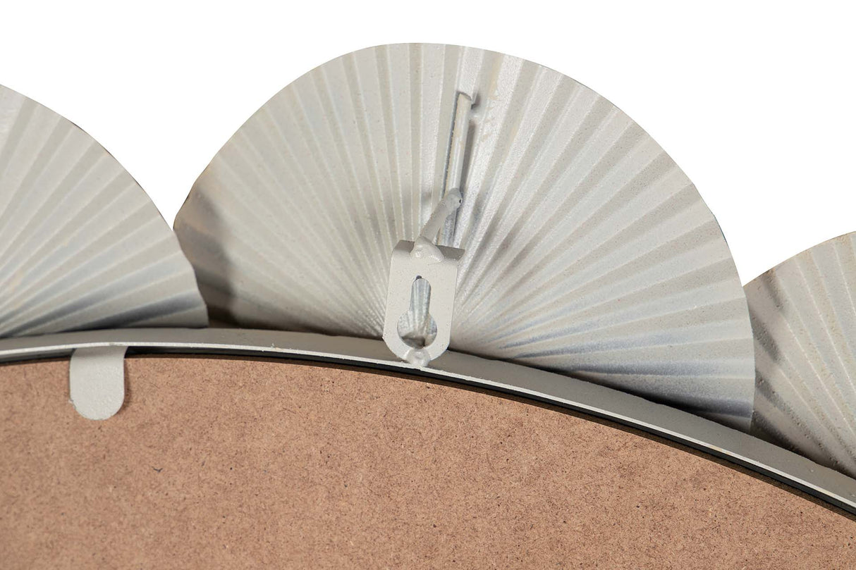 ESPEJO METAL REDONDO BEIGE 90x6x90 CM