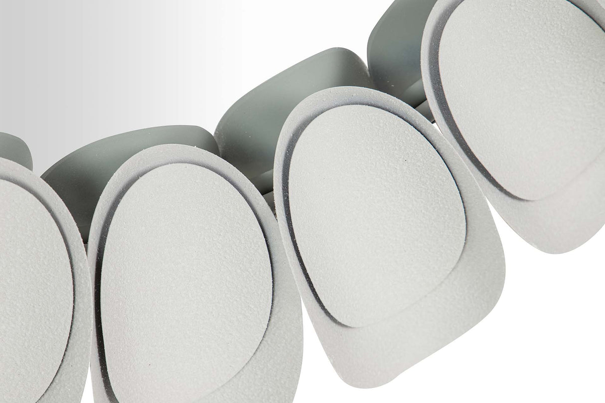 ESPEJO METAL REDONDO BLANCO 85x6x85 CM