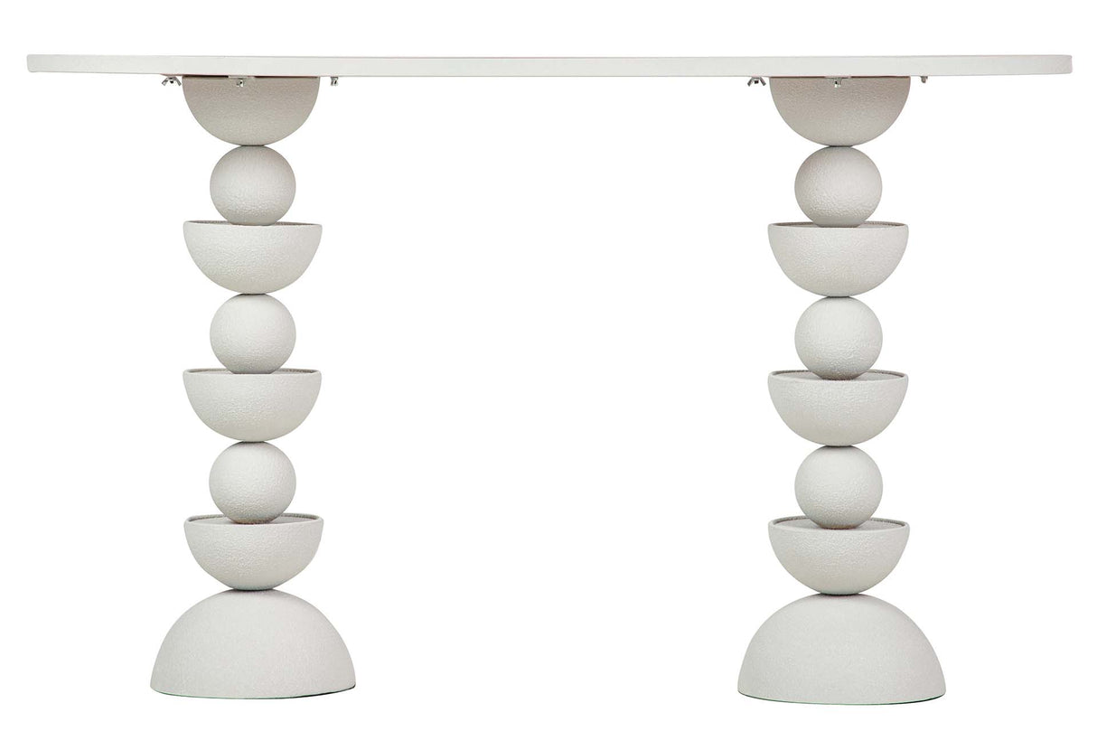 CONSOLA METAL MDF BLANCO 120x40x75 CM