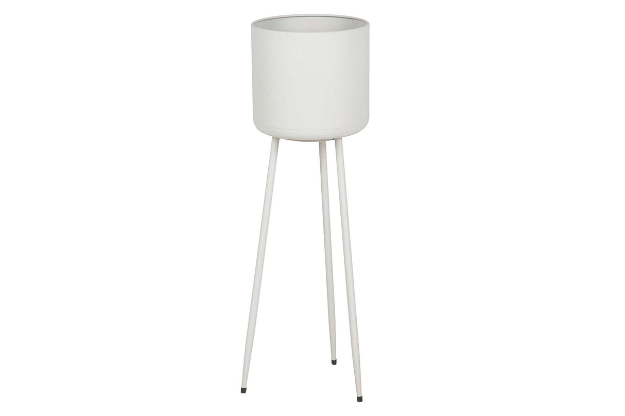 PLANTERO METAL BLANCO 25x25x80 CM