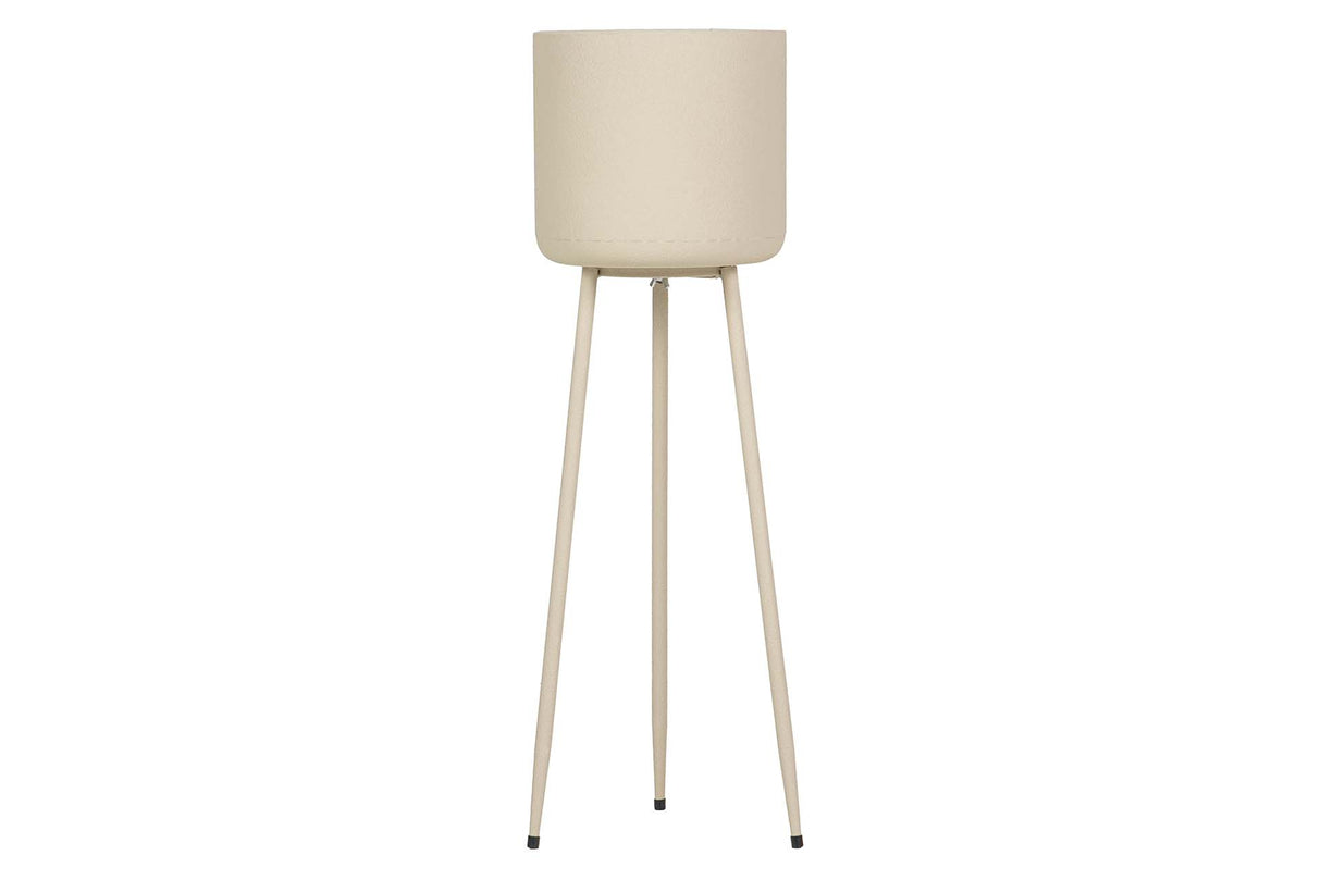 PLANTERO METAL BIEGE 25x25x80 CM