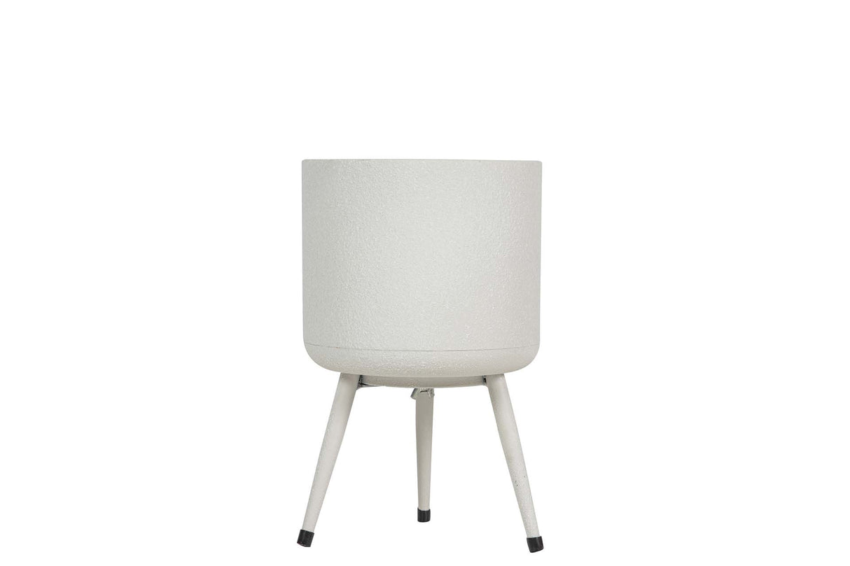 PLANTERO METAL BLANCO 20x20x32 CM