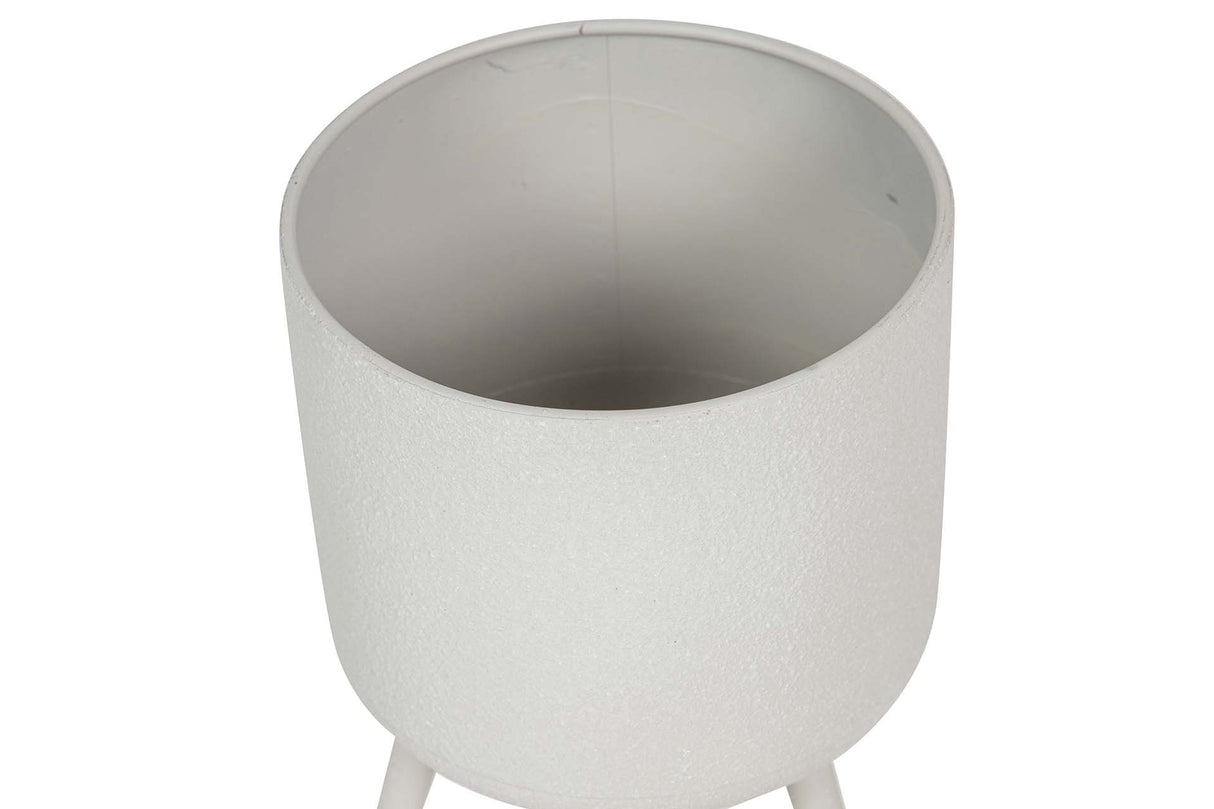 PLANTERO METAL BLANCO 20x20x32 CM