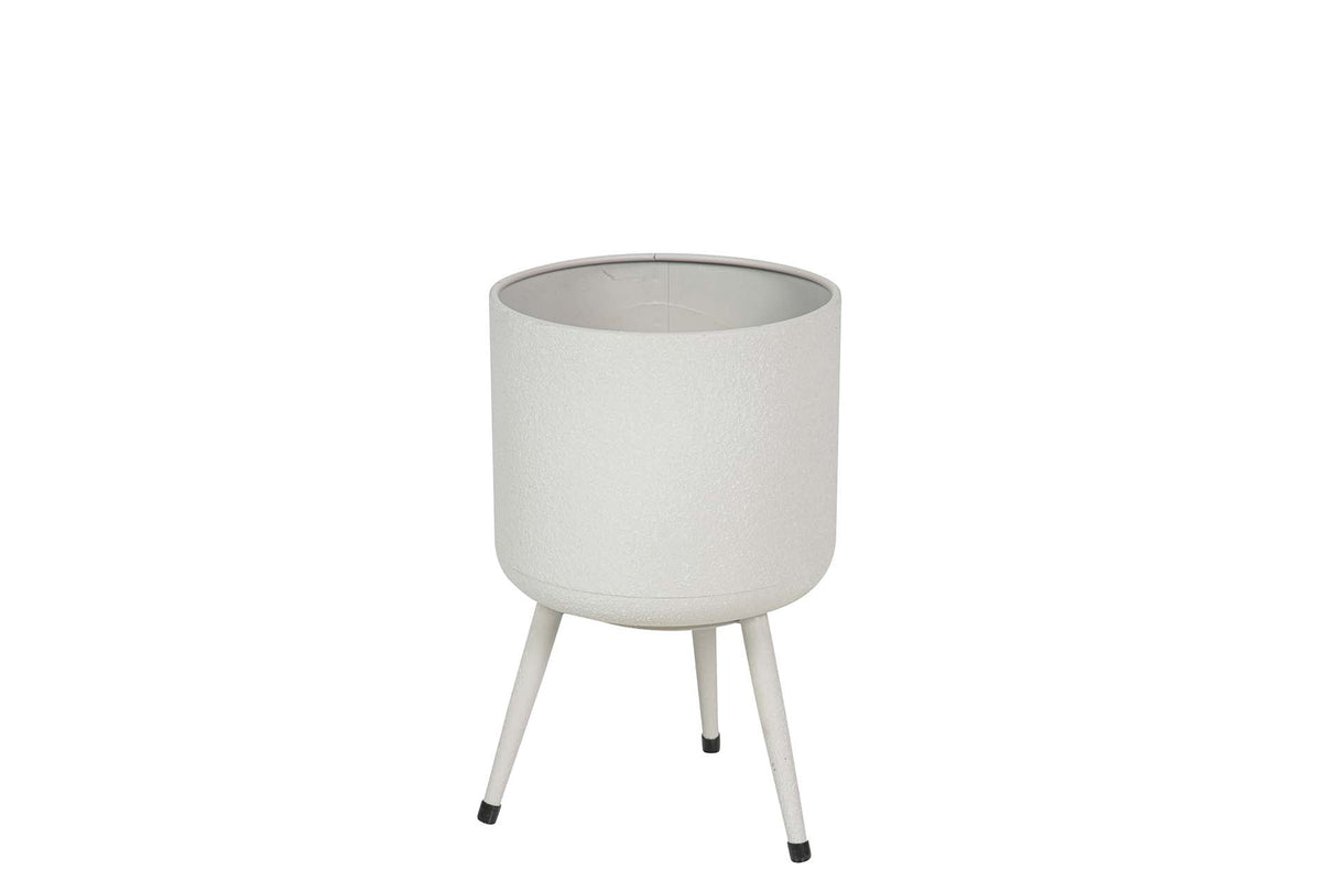 PLANTERO METAL BLANCO 20x20x32 CM