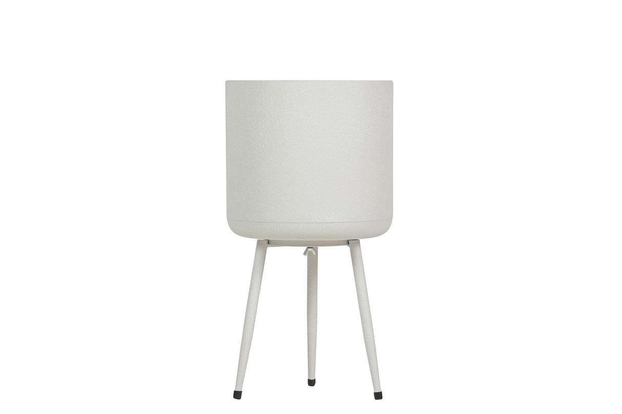 PLANTERO METAL BLANCO 25x25x47 CM