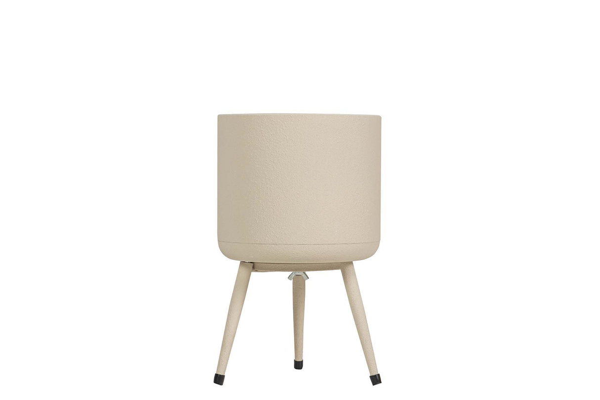 PLANTERO METAL BEIGE 20x20x32 CM