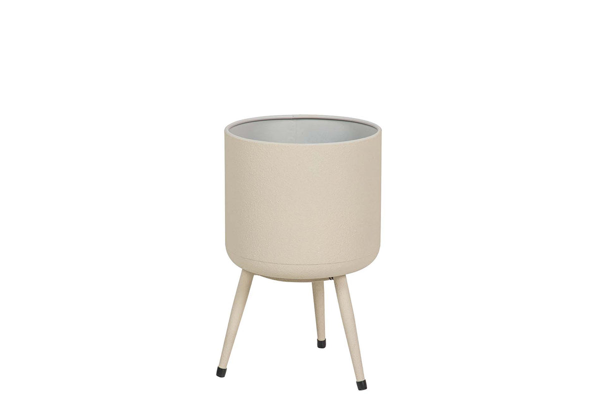 PLANTERO METAL BEIGE 20x20x32 CM