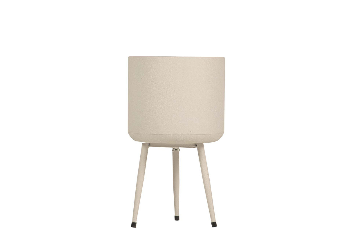 PLANTERO METAL BEIGE 23x23x40 CM