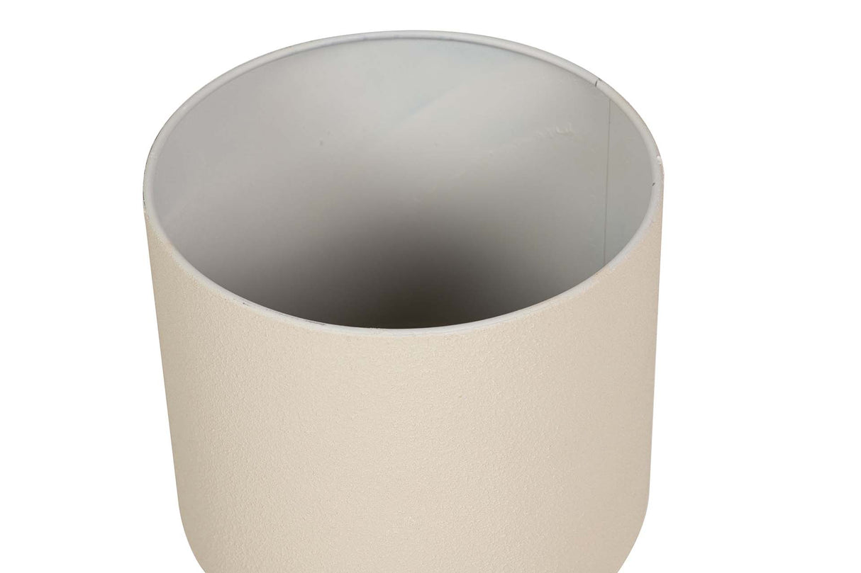 PLANTERO METAL BEIGE 25x25x47 CM