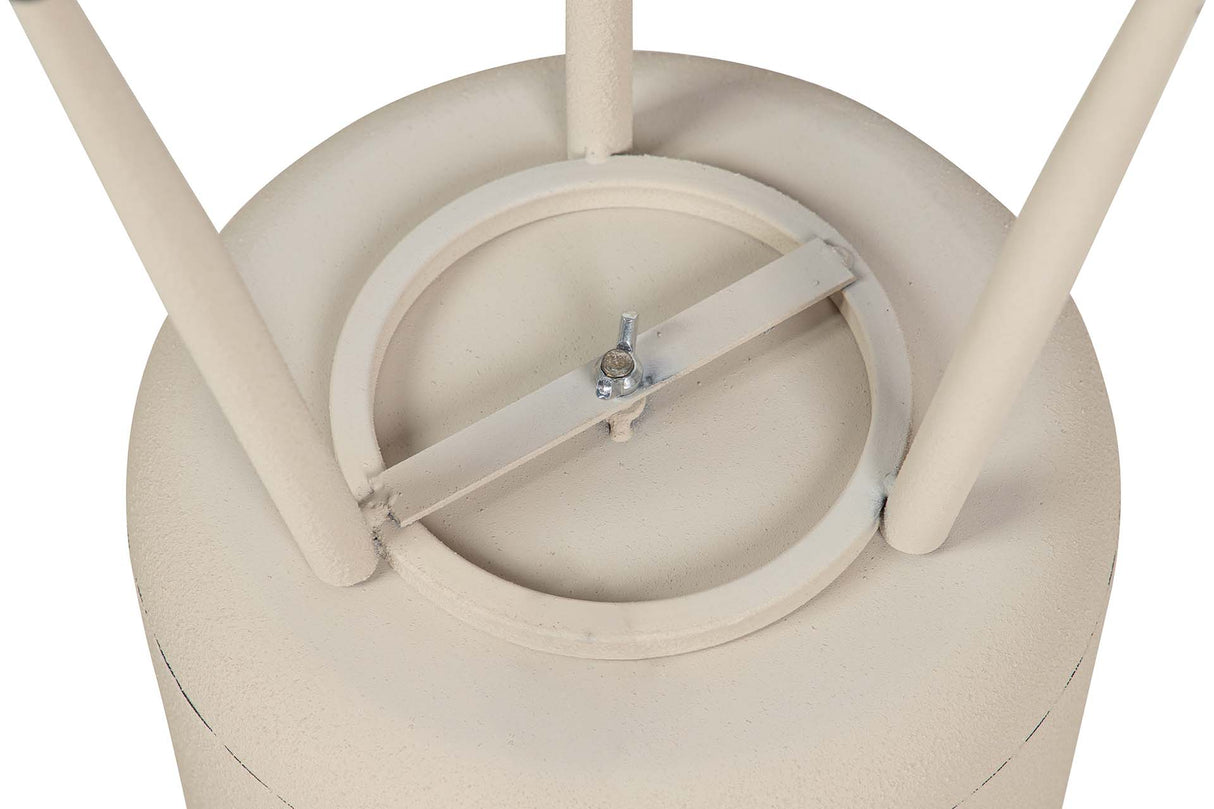 PLANTERO METAL BEIGE 25x25x47 CM