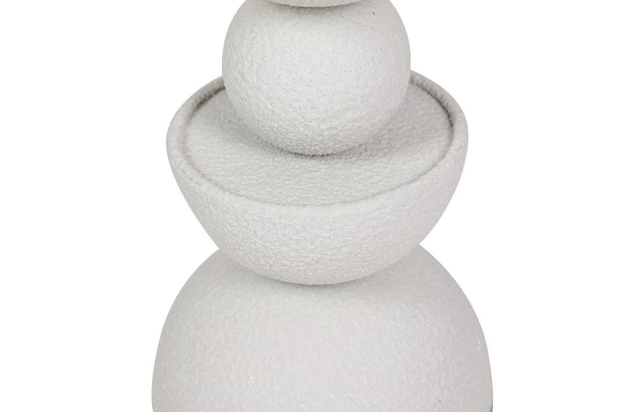 CANDELABRO METAL BLANCO 13x13x22 CM