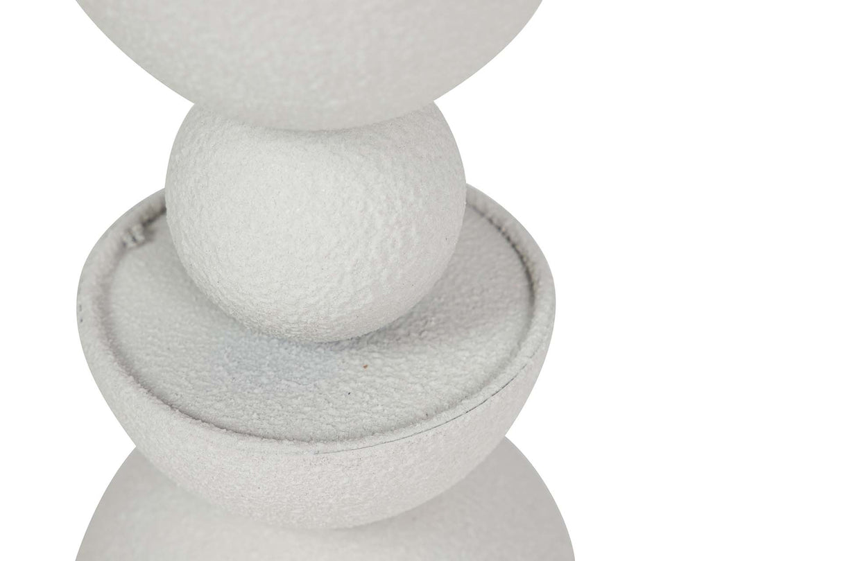 CANDELABRO METAL BLANCO 13x13x32 CM