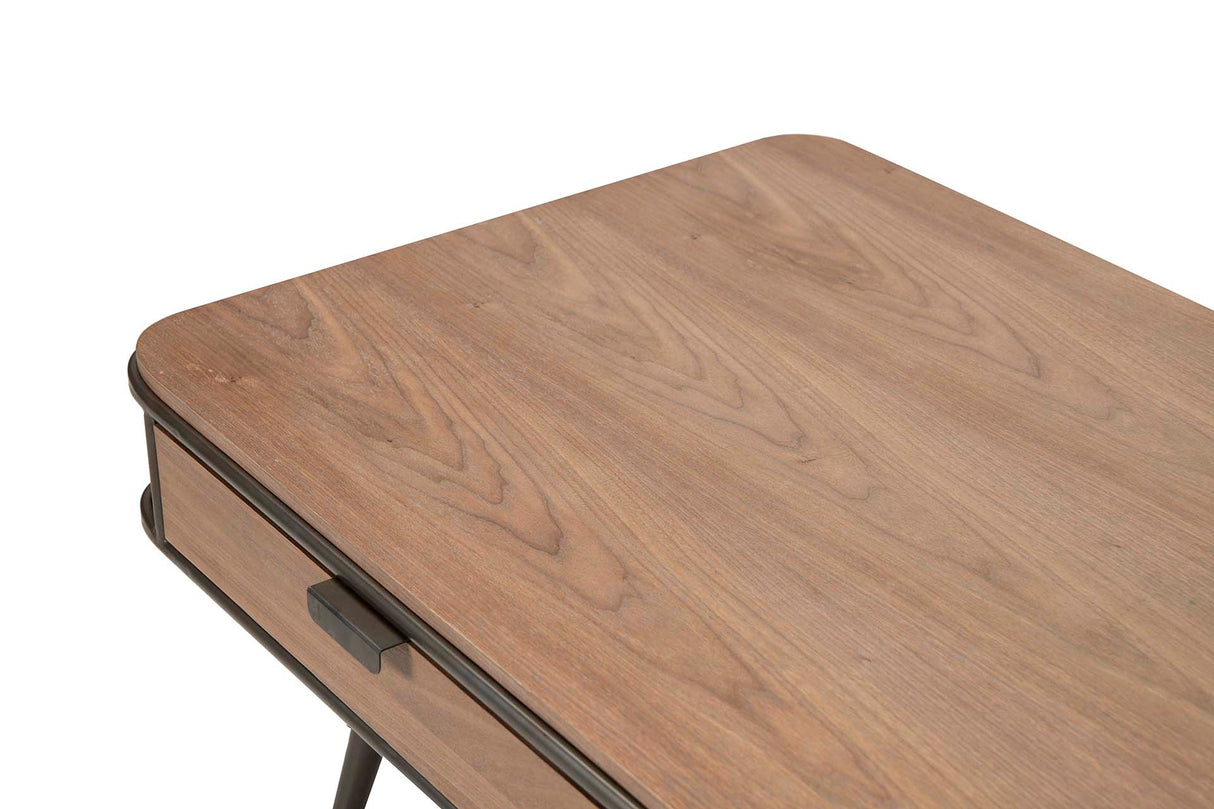 Tabella centrale in metallo nero 140x71x54 cm