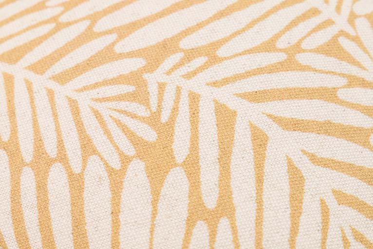 COJÍN LINO HOJAS AMARILLAS 45x13x45 CM