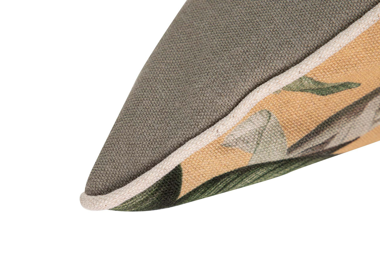 COJIN LINO CACATUAS AMARILLO 45x13x45 CM