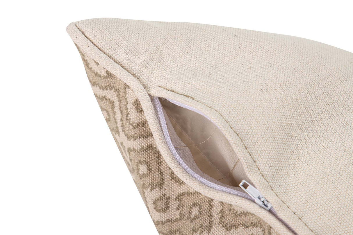 Lin géométrique brun 45x13x45 cm