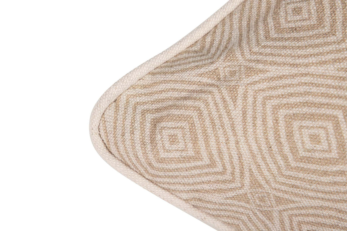 COJIN LINO GEOMETRICO MARRON 45x13x45 CM