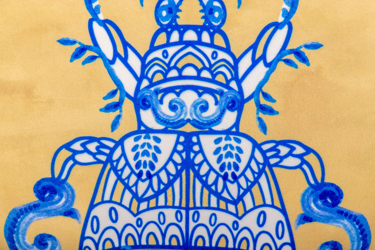 Veludo 45x13x45 cm de besouro