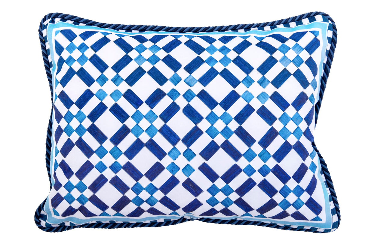 Velluto geometrico cuscino 60x13x45 cm