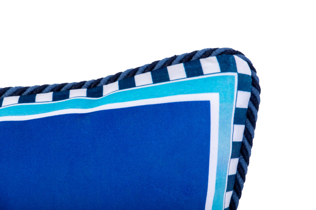 Velluto geometrico cuscino 60x13x45 cm