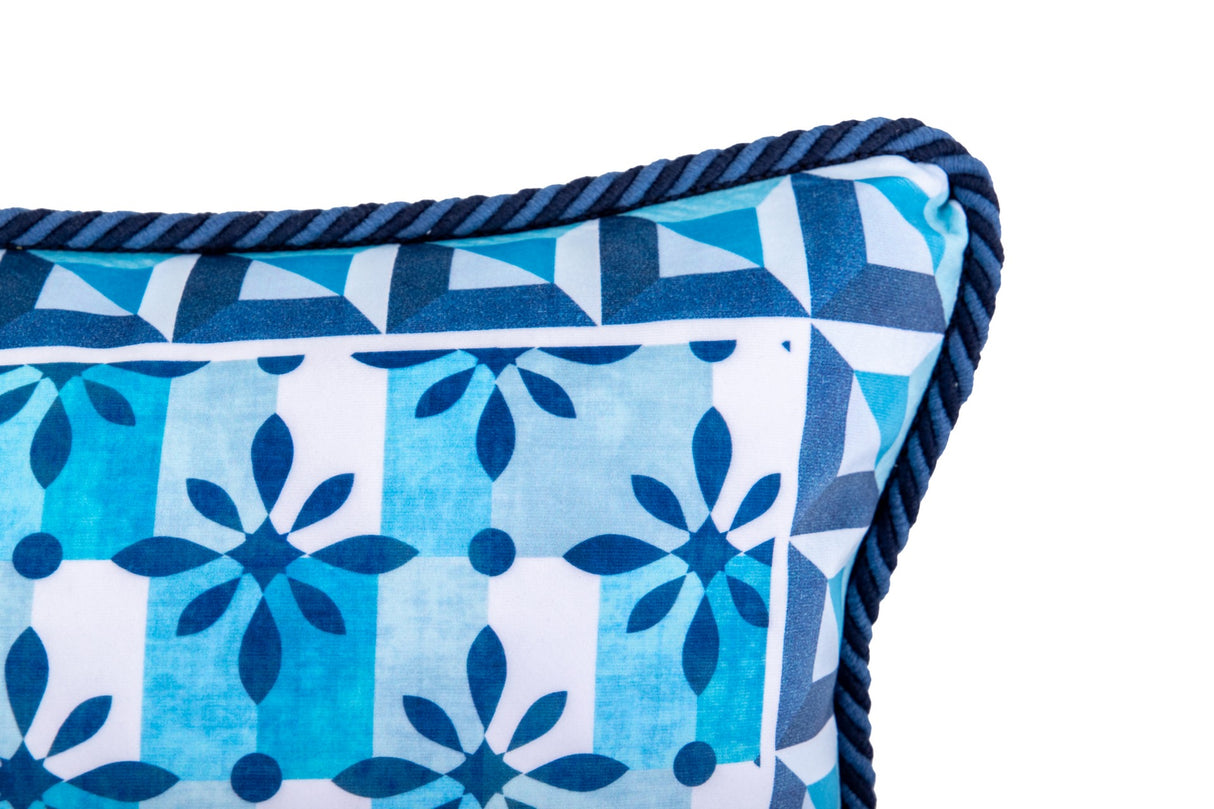 Velvet de coussin géométrique 60x13x45 cm