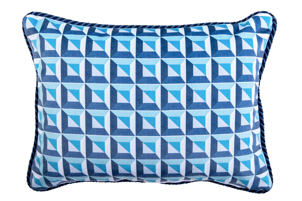 Velvet de coussin géométrique 60x13x45 cm