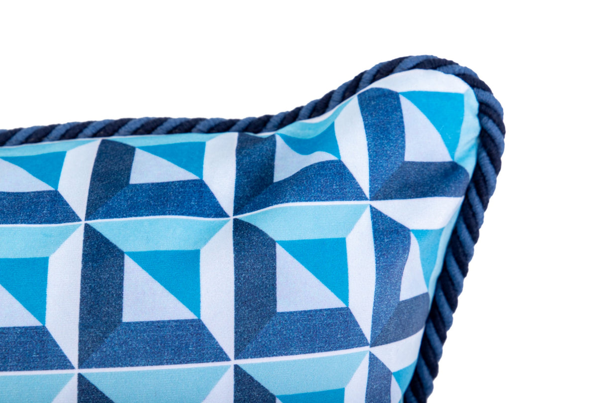 Velvet de coussin géométrique 60x13x45 cm