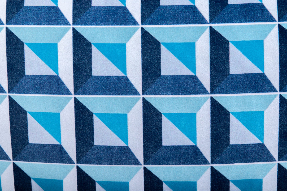 Velvet de coussin géométrique 60x13x45 cm