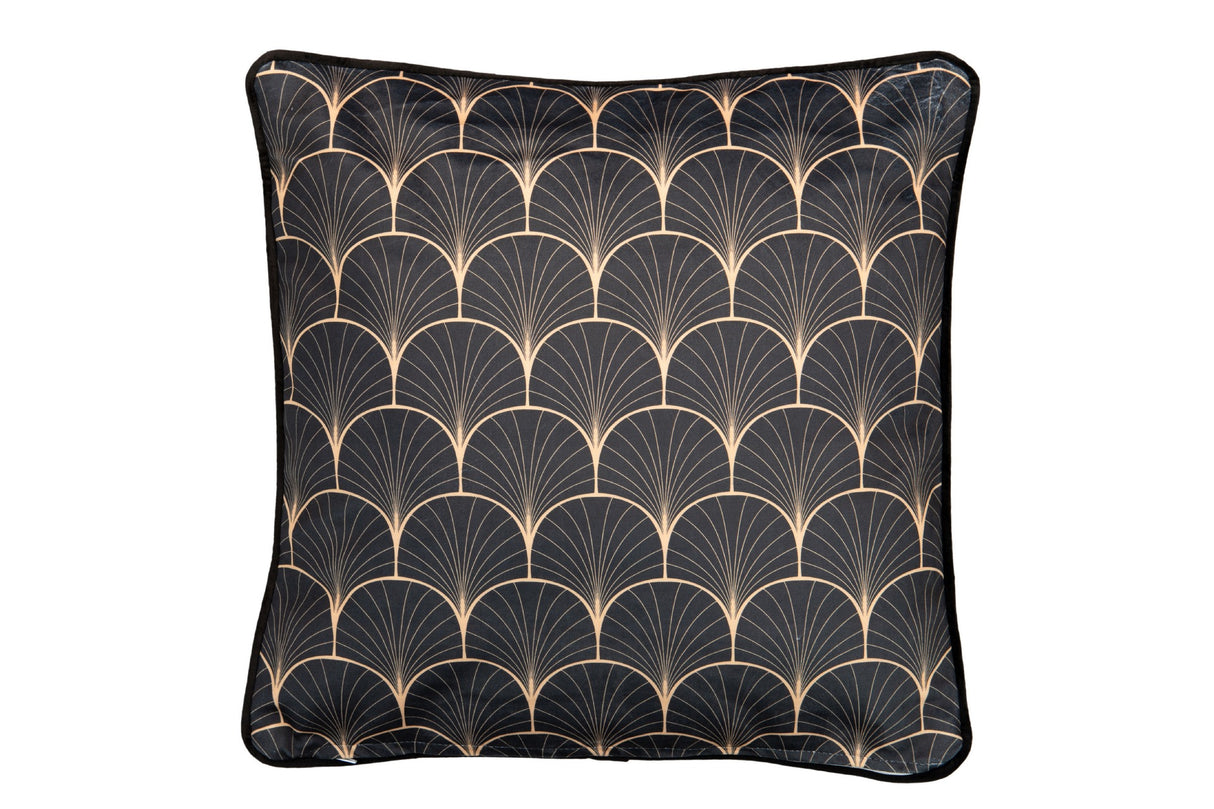 Cojin Velvet Leopardos Black Gold 45x13x45 cm