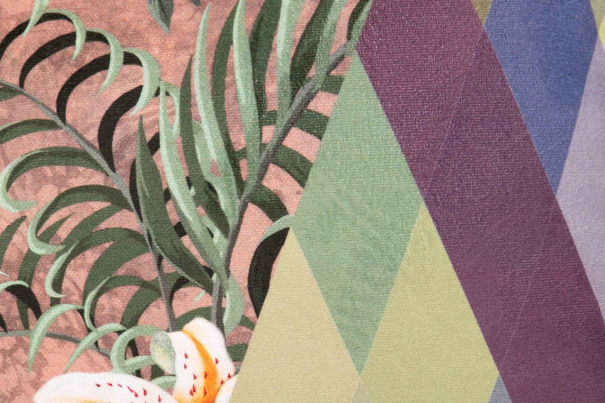 COJIN VELVET FLORES TROPICAL 45x13x30 CM