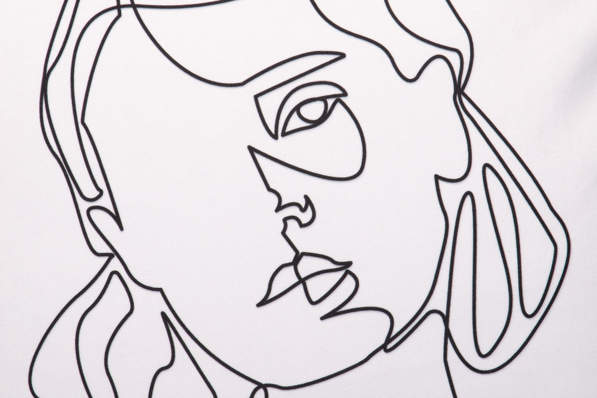 Donna gemetrica di velluto cuscino 45x13x45 cm